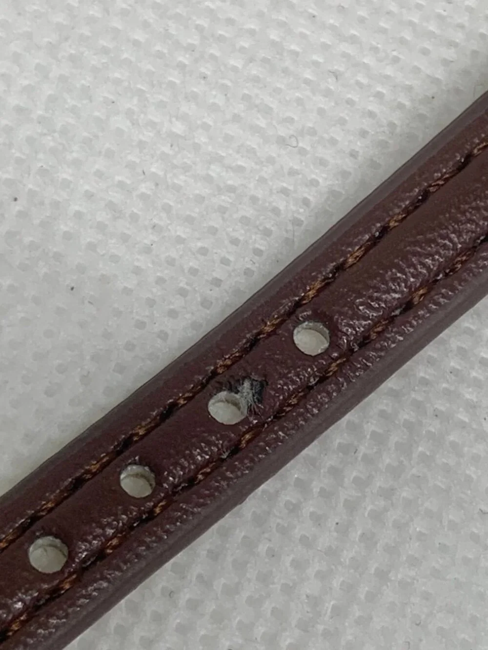 FMD Women’s watch gold tone 25mm quartz analog brown leather band running